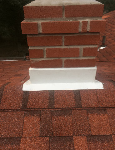 After- Beautiful brick matching the roof