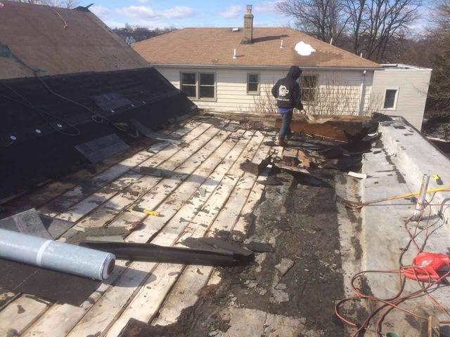 Shingles Being Dismantled